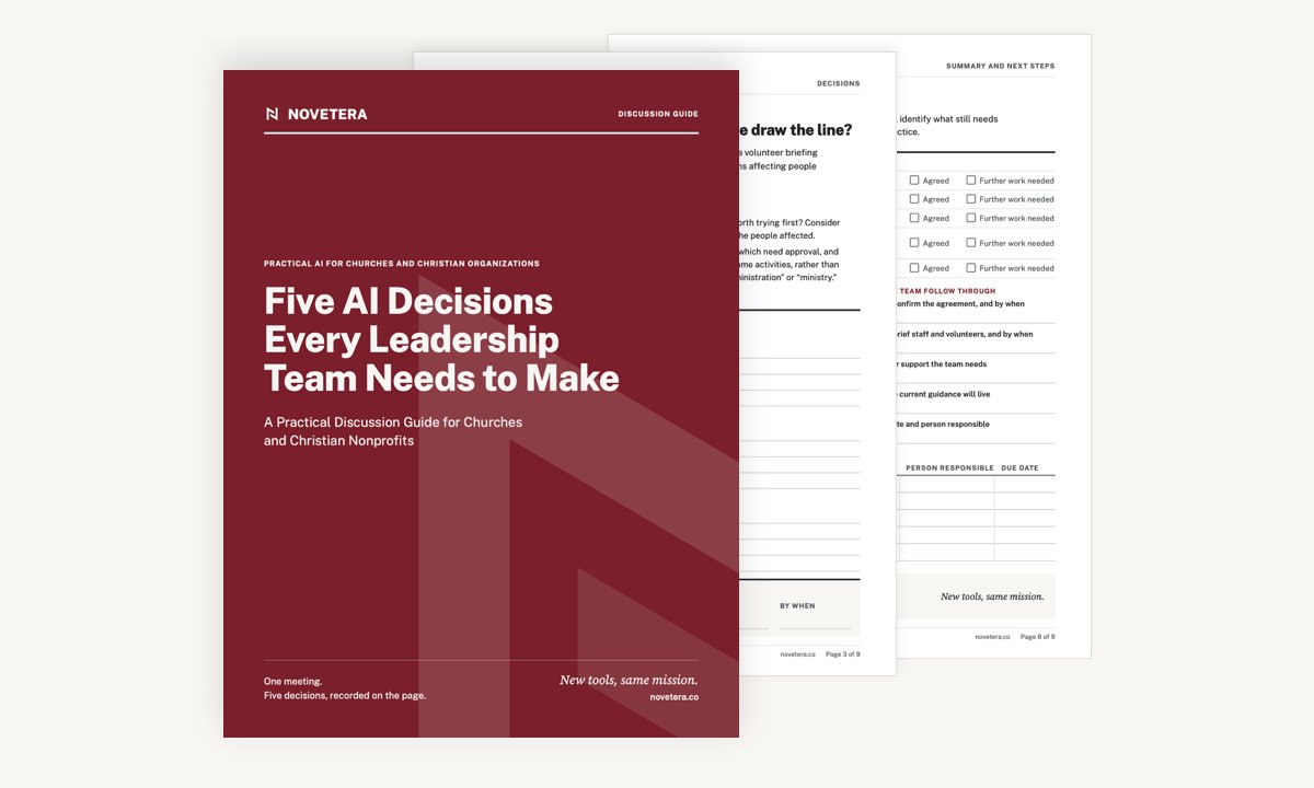 Church AI Policy - Five AI Decisions Every Leadership Team Needs to Make